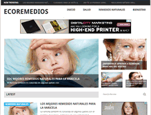 Tablet Screenshot of ecoremedios.com
